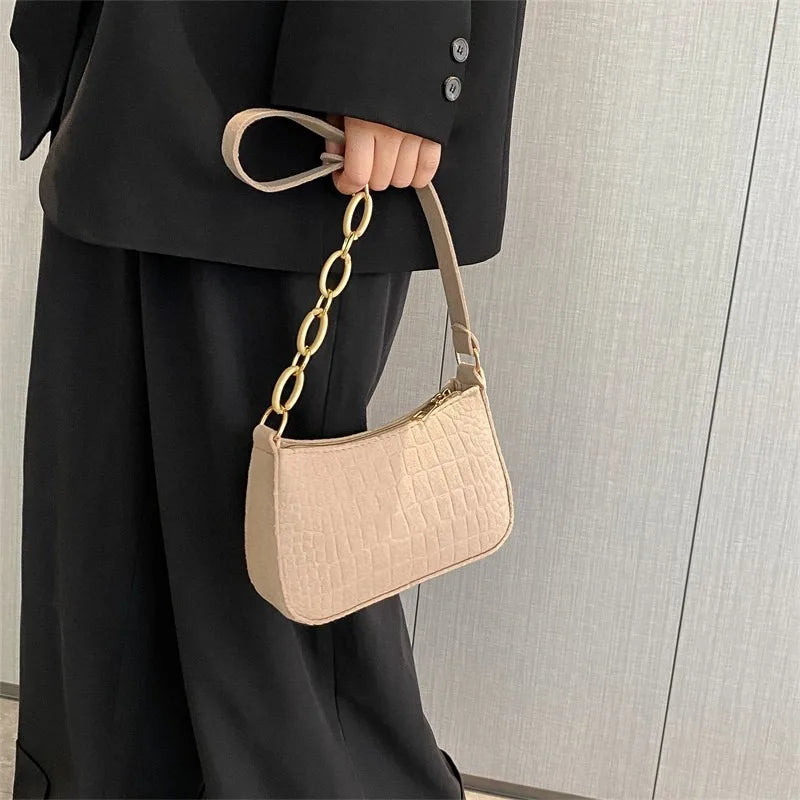 Felt Embossed Multi-Use Handbag for Women, Stylish Crossbody Shoulder Tote & Clutch, Portable Makeup Bag Organizer