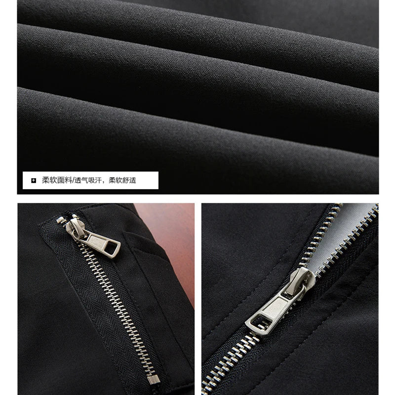 Men Bomber Jacket Thin Slim Long Sleeve